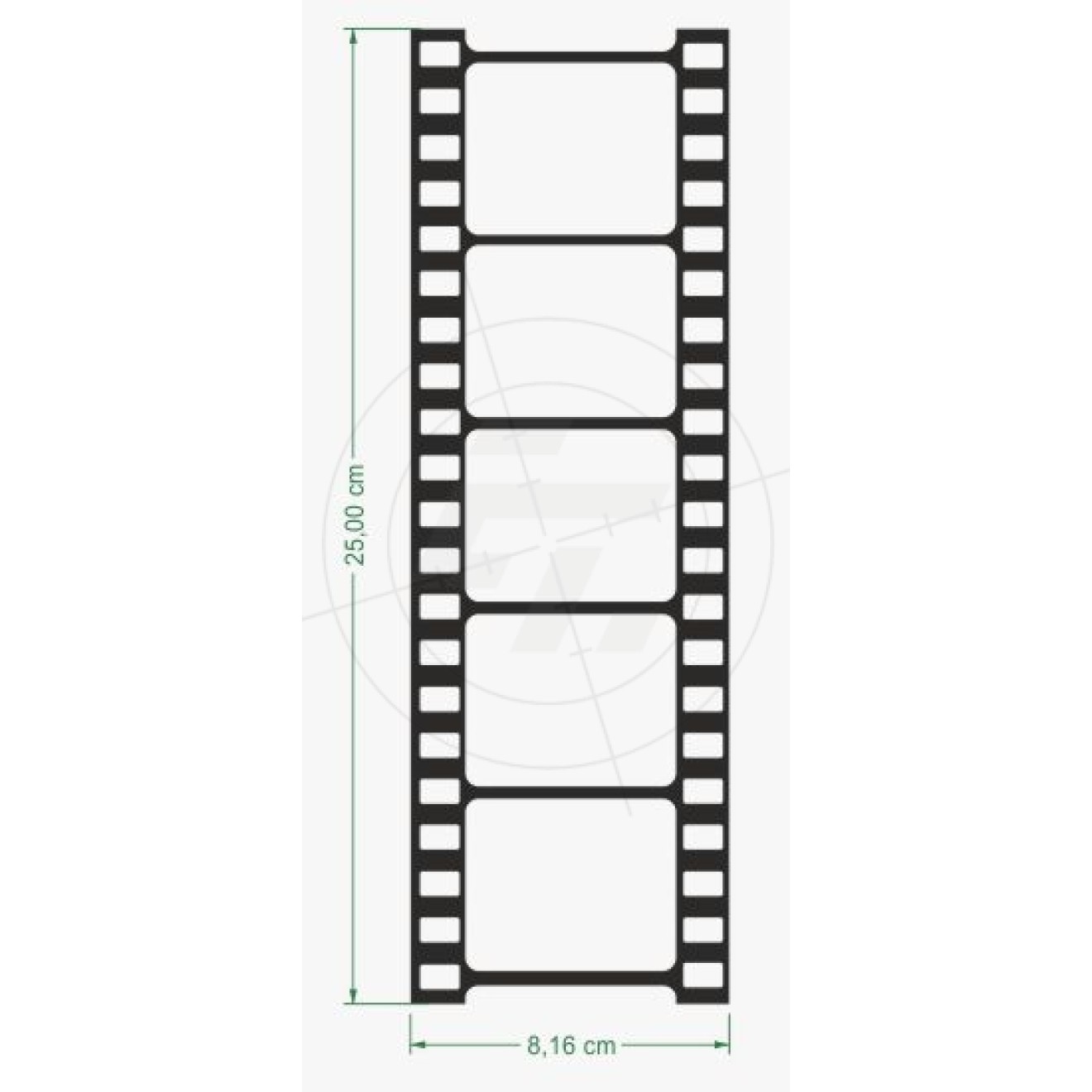Sticker Schwarz / weiß Filmstreifen 