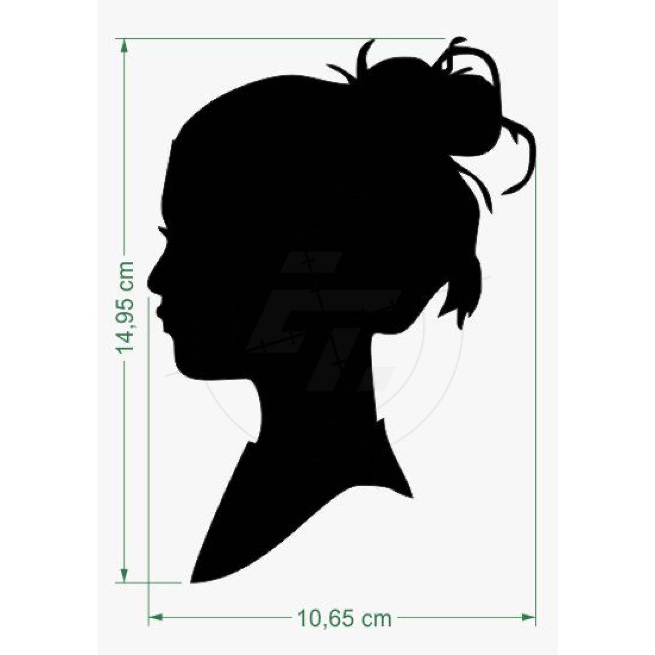 Frauenkopf, Silhouette, seitliches Profil