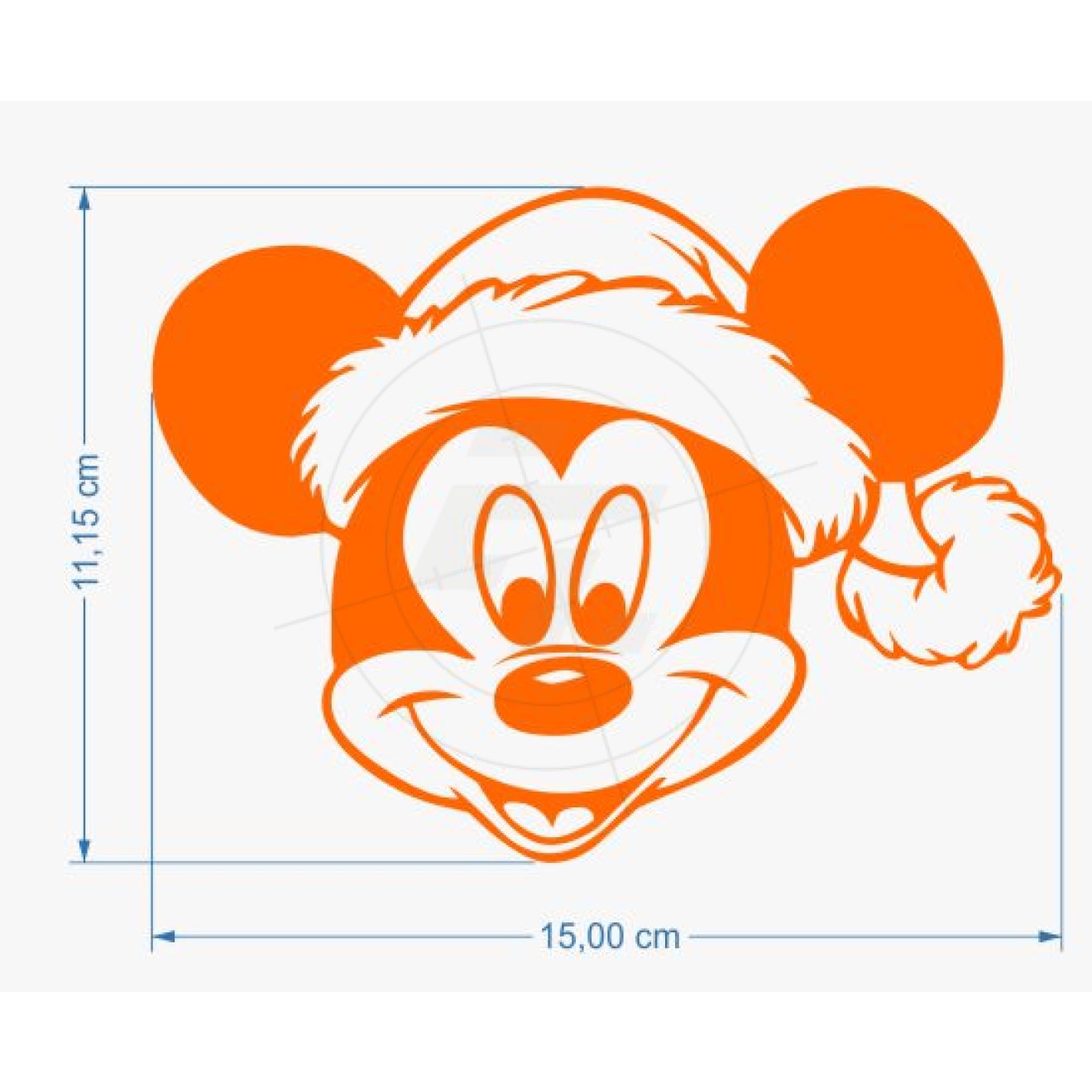 Mickey Mouse mit Weihnachtsmannmütze