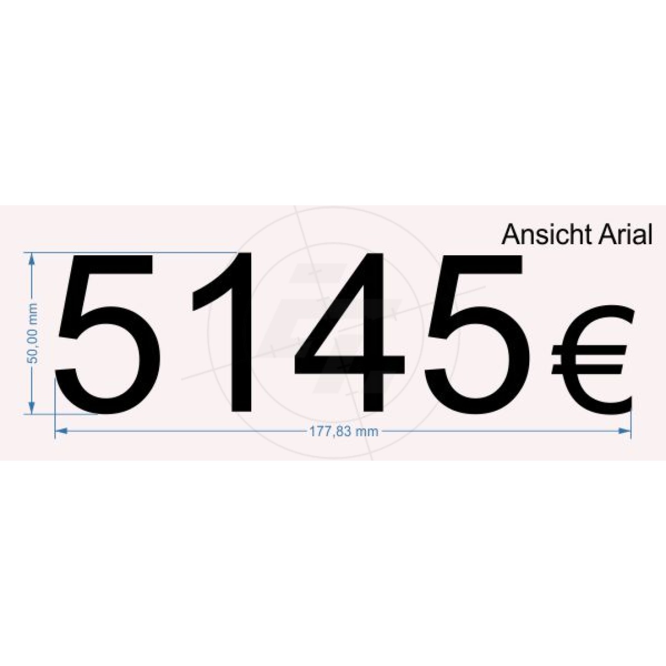 Zahlenaufkleber 4-stellig mit Eurozeichen, Schaufensteraufkleber und  Fensterfolien online bestellen